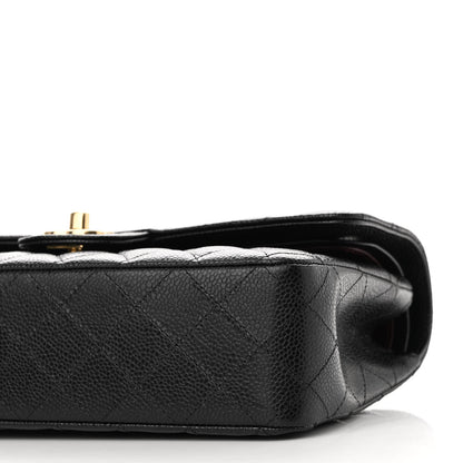 Chanel Caviar Quilted Medium Double Flap Black 10 of 12