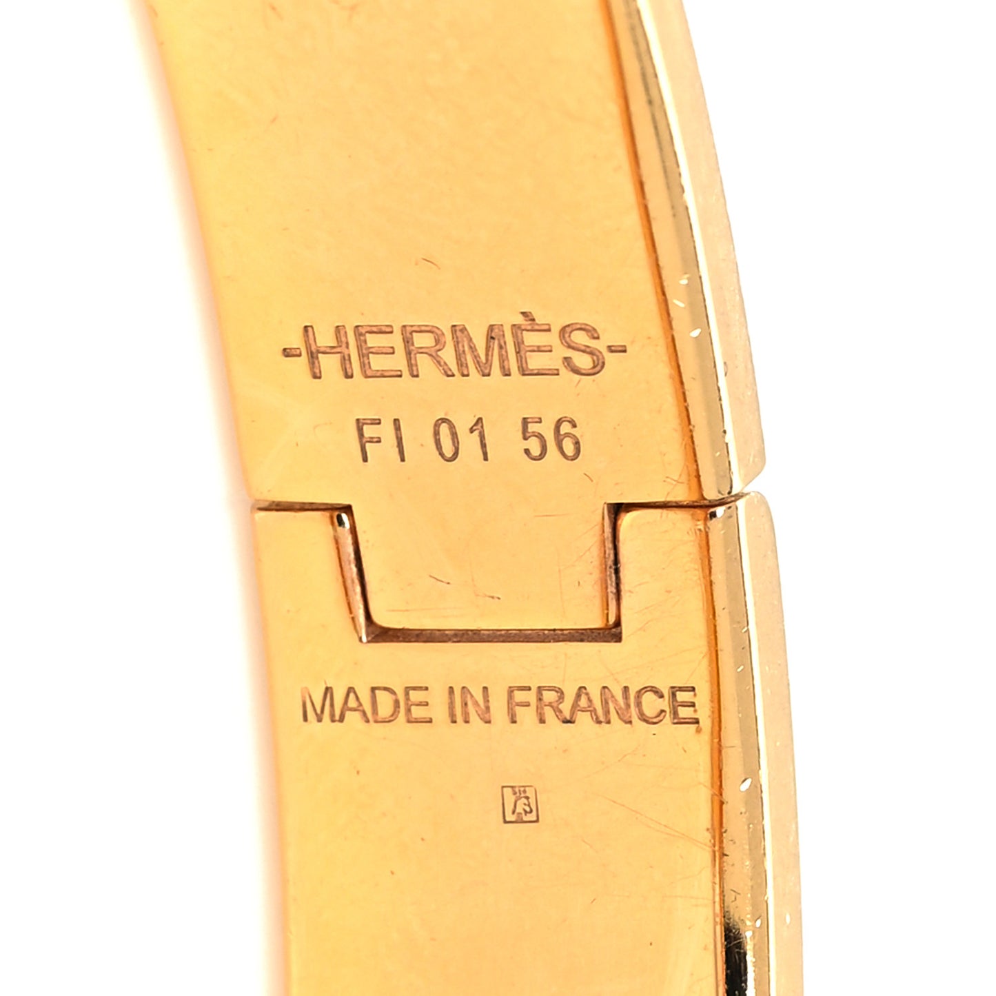 Enamel Narrow Clic Clac H Bracelet GM Marron Glace