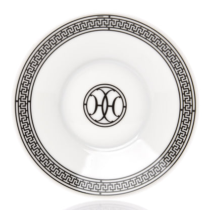 Hermes Porcelain H Deco Tea Cup And Saucer Set Of 2 4 of 8