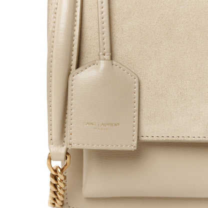 Saint Laurent Suede Calfskin Medium Monogram Sunset Beige 9 of 12