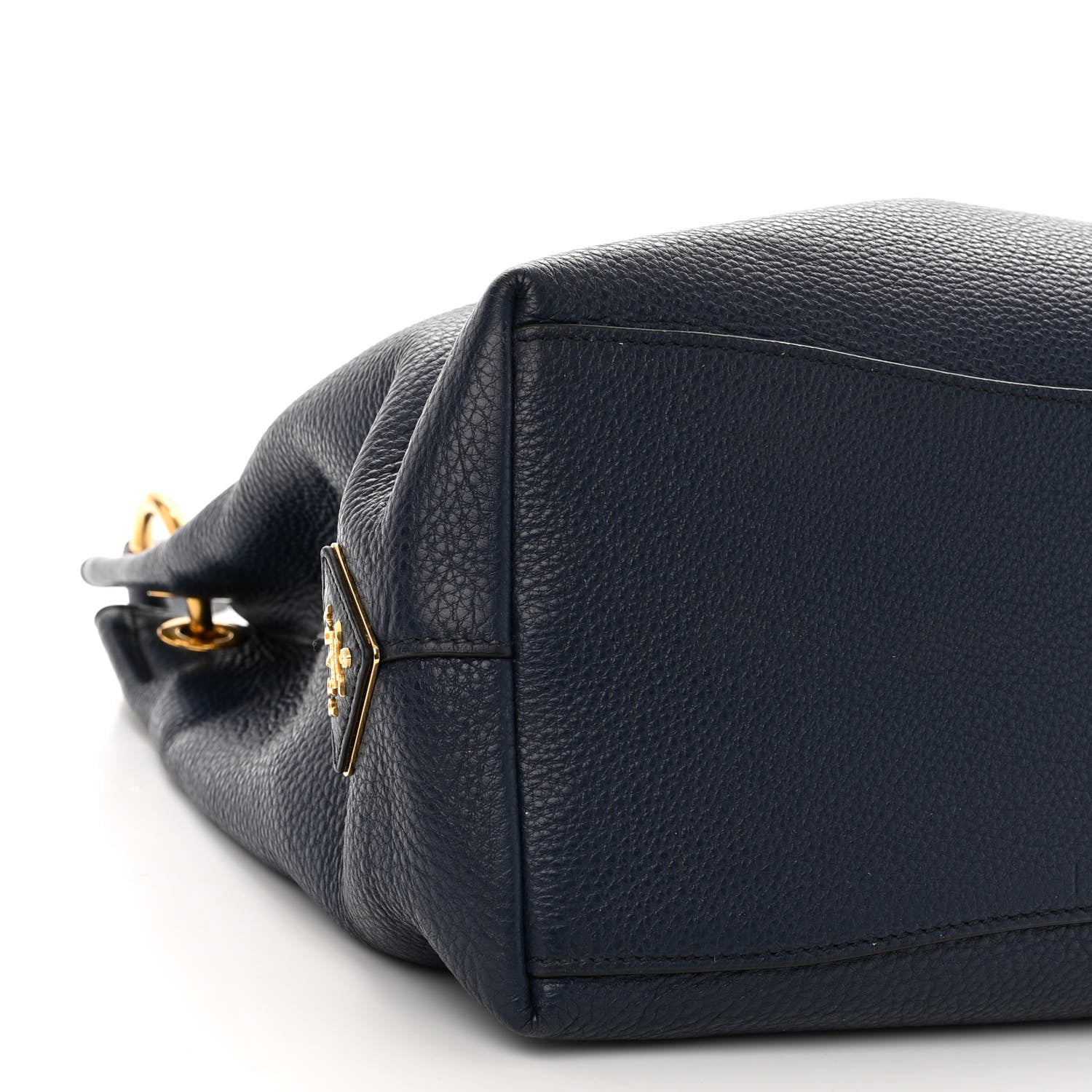 Prada Vitello Phenix Embossed Logo Hobo Baltico 8 of 9