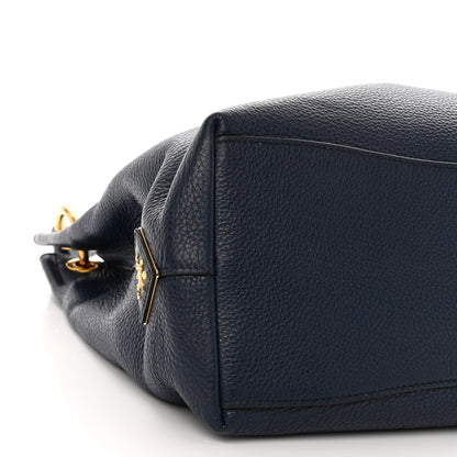 Prada Vitello Phenix Embossed Logo Hobo Baltico 8 of 9