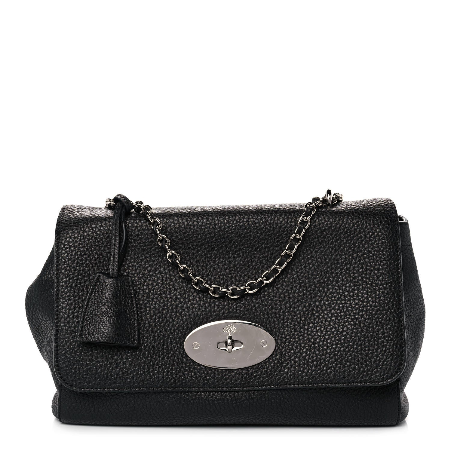 Mulberry Glossy Goatskin Small Lily Flap Black 1 of 11