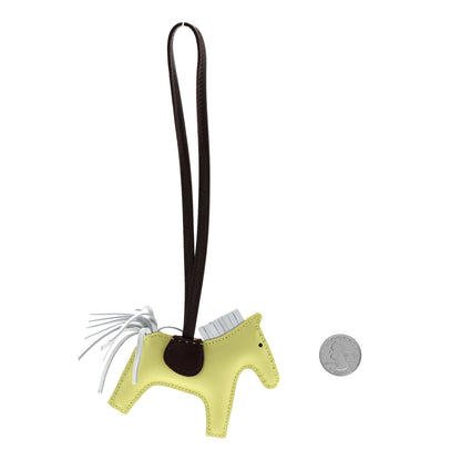 Hermes Milo Lambskin Grigri Rodeo Horse Bag Charm PM Jaune Bourgeon Bleu Brume Rouge Sellier 2 of 5