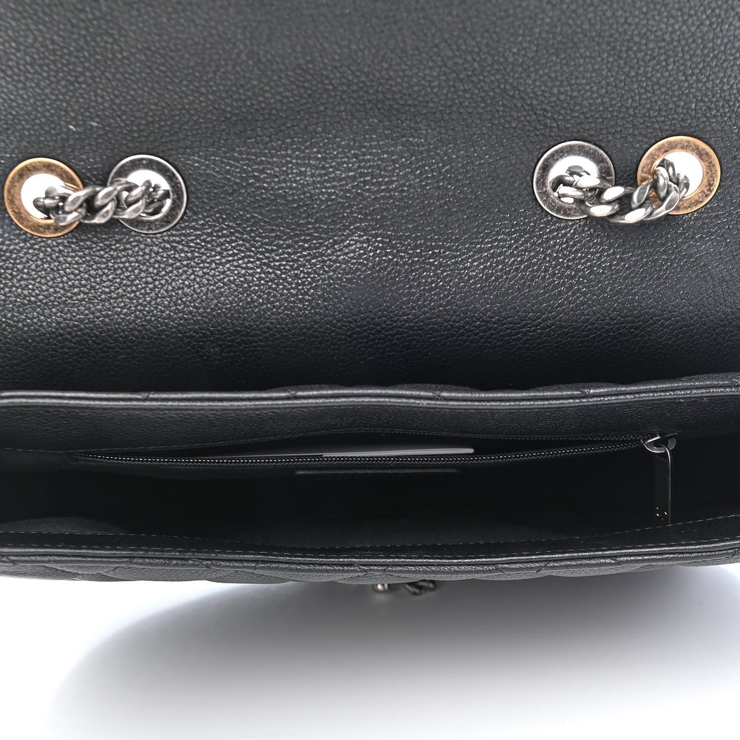 Calfskin Quilted Casual Pocket Messenger Flap Black