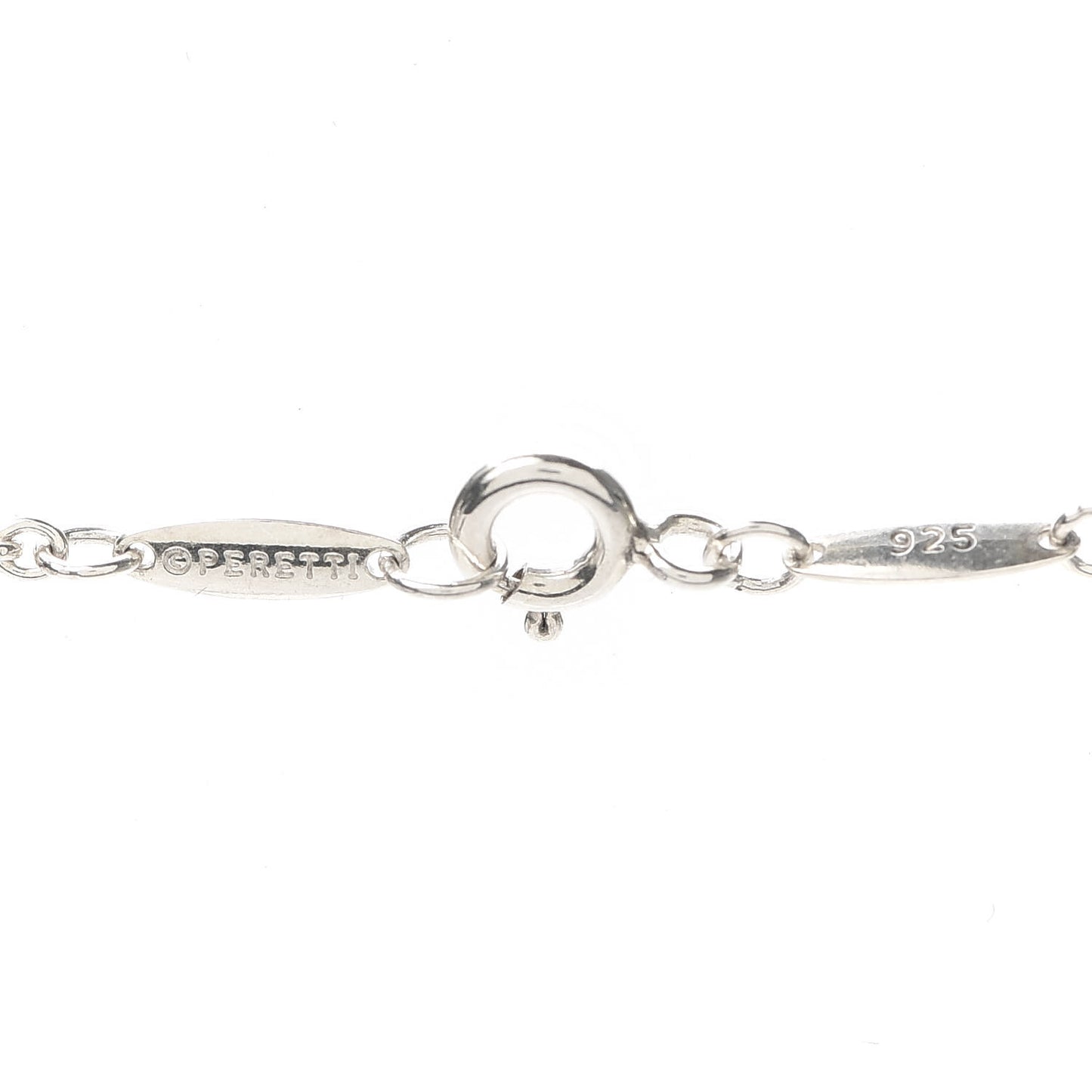 Sterling Silver Pearl 9-9.5mm Elsa Peretti Open Heart Lariat Necklace