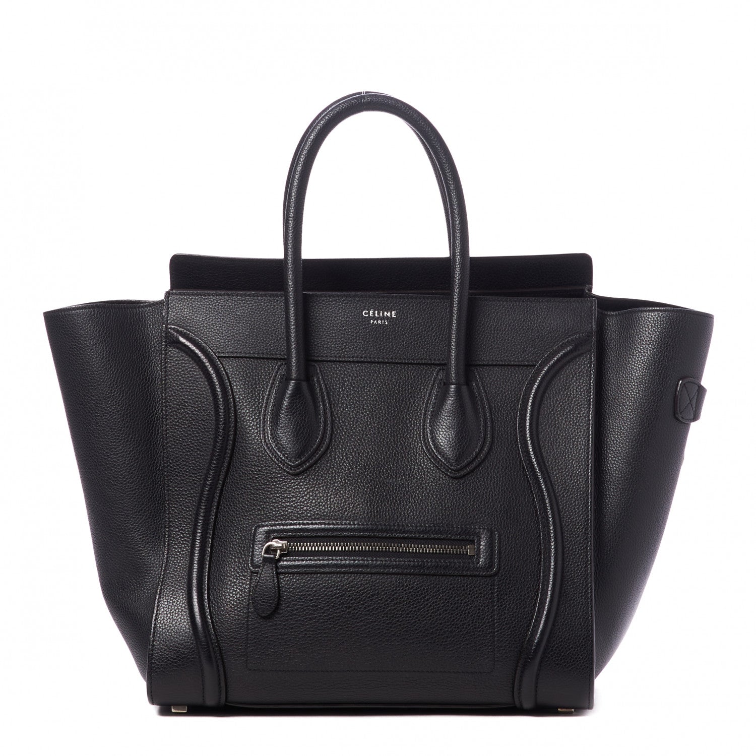 Celine Drummed Calfskin Mini Luggage Black 1 of 8