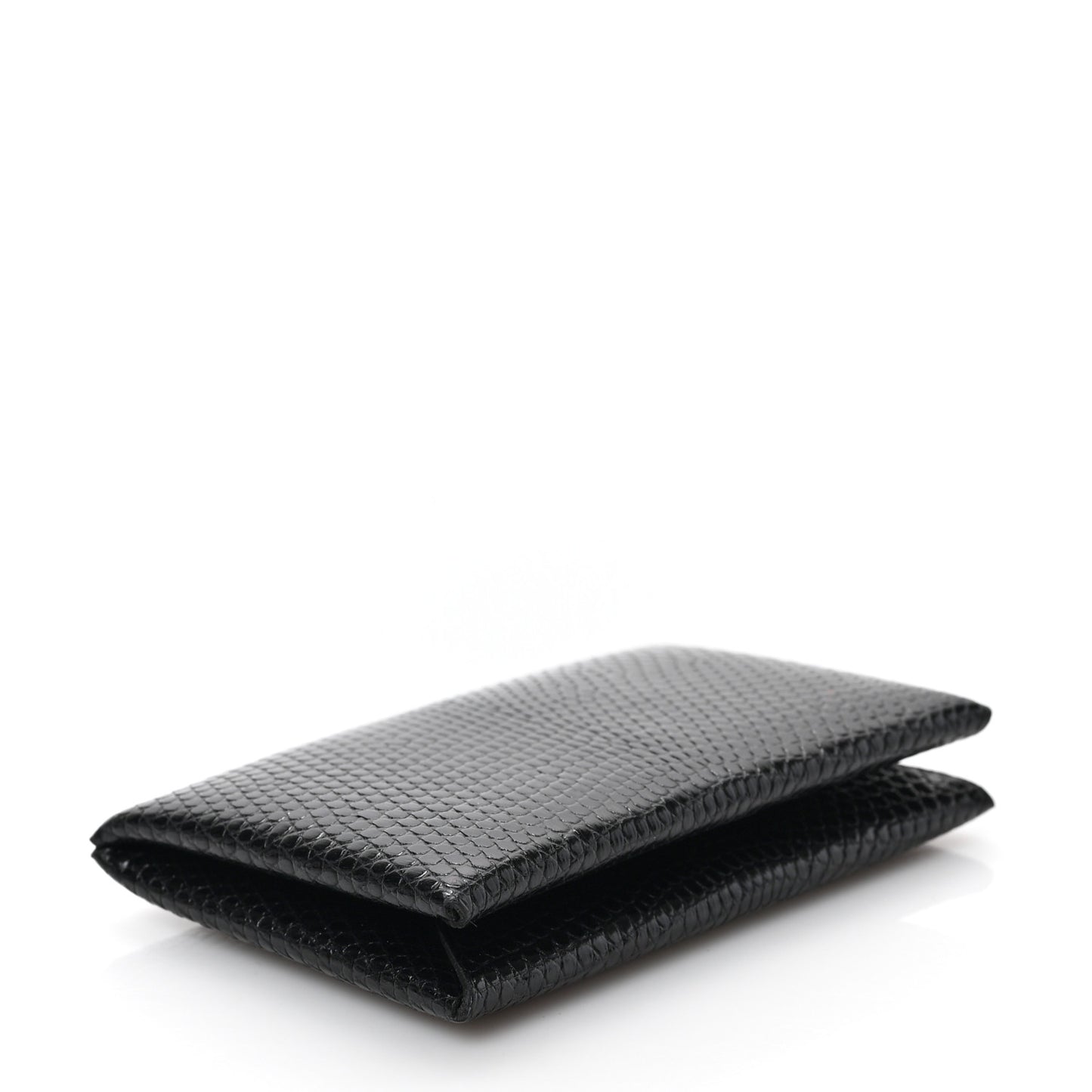 Lizard Calvi Card Case Black