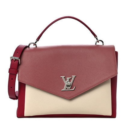 Louis Vuitton Soft Calfskin My Lockme Top Handle Rose Boudoir Lie de Vin Creme 1 of 9