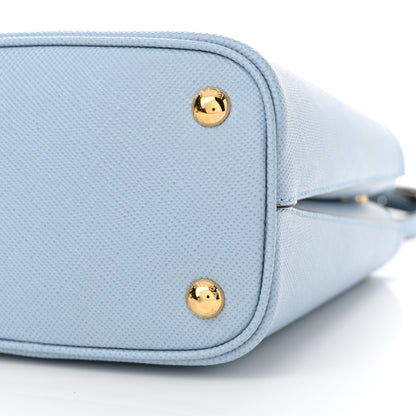 Prada Saffiano Cuir Calfskin Small Panier Bucket Bag Celeste 10 of 11