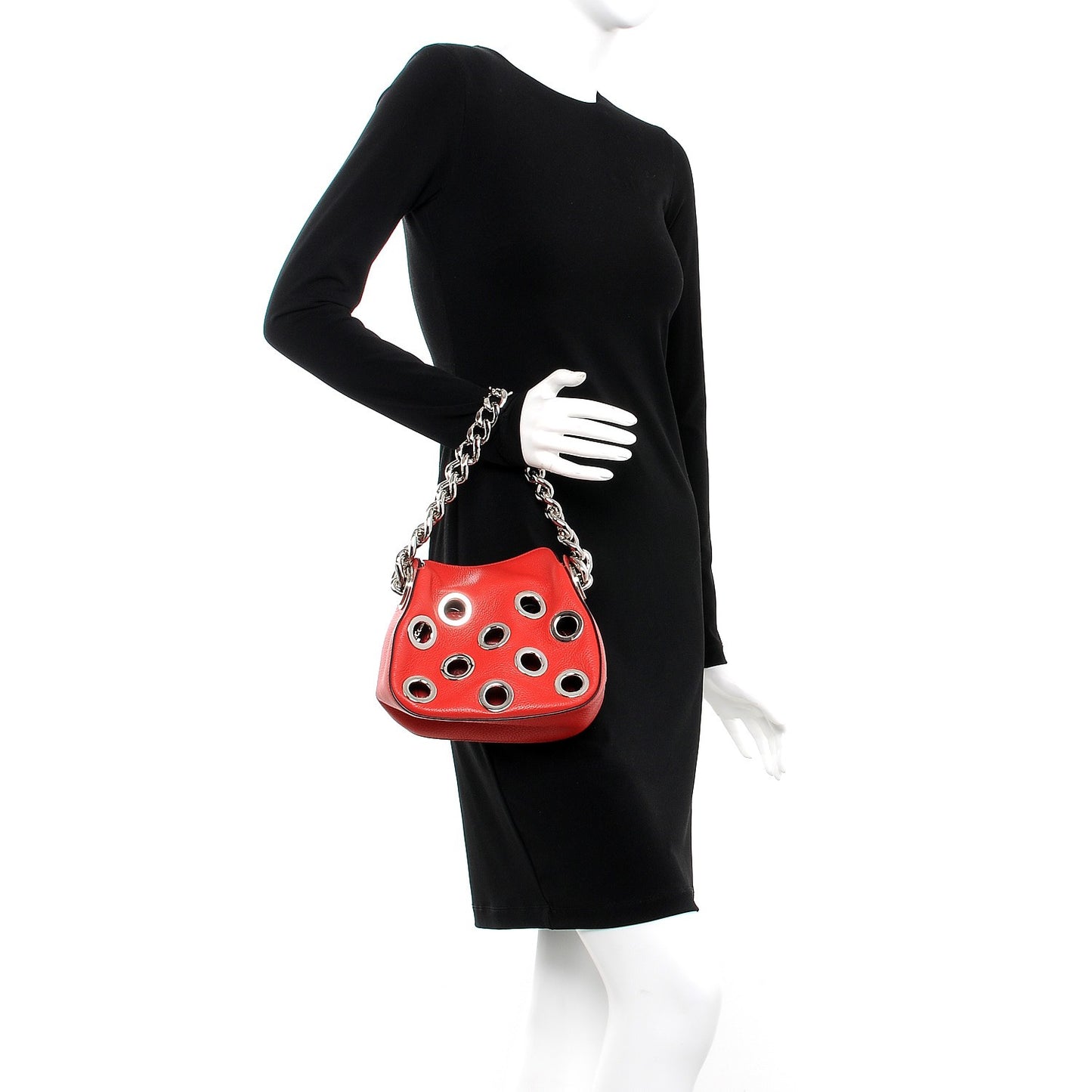 Vitello Daino Grommet Small Chain Hobo Lacca