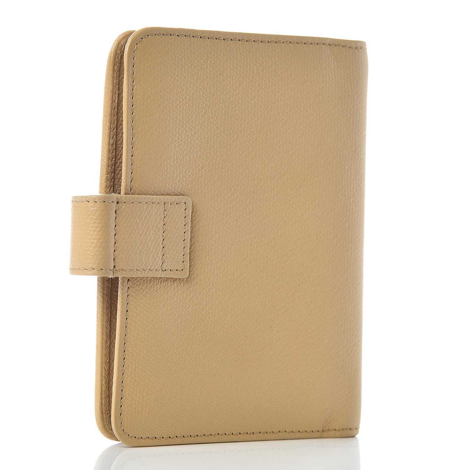 Chanel Grained Calfskin CC Button Pocket Agenda Cover Beige 3 of 8