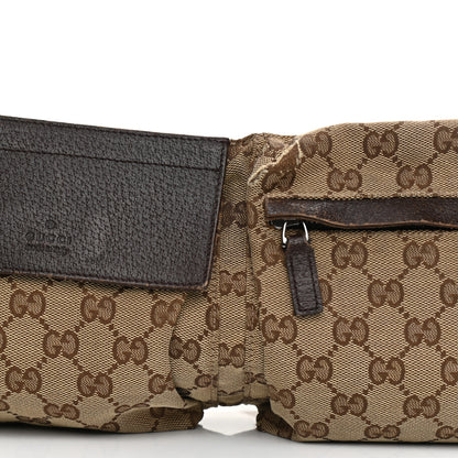 Gucci GG Monogram Double Pocket Belt Bag Dark Brown 9 of 13