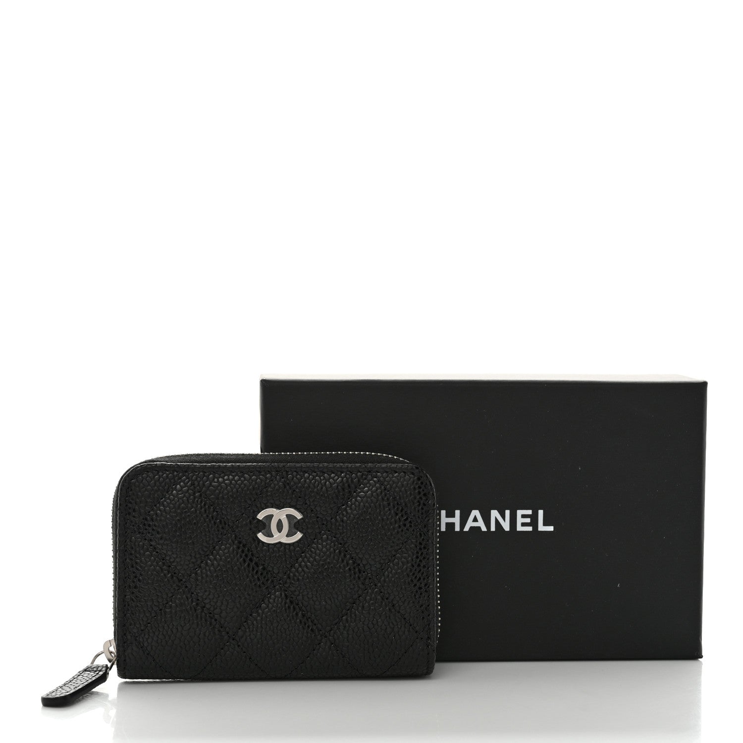 Chanel Caviar Quilted Classic Zipped Coin Purse Black 9 of 9