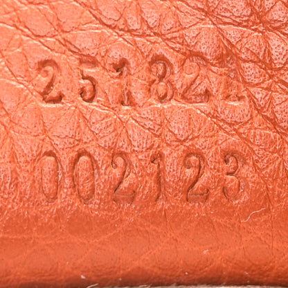 Gucci Pebbled Calfskin Small 1973 Chain Shoulder Bag Orange 7 of 10