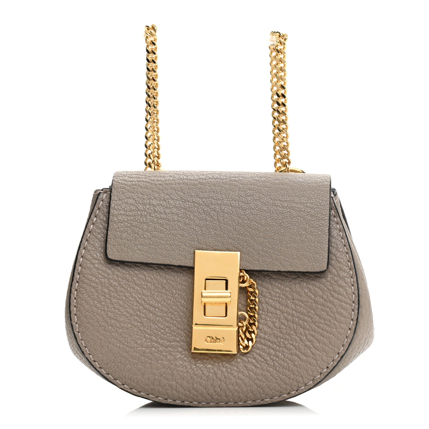 Grained Lambskin Mini Drew Crossbody Backpack Motty Grey