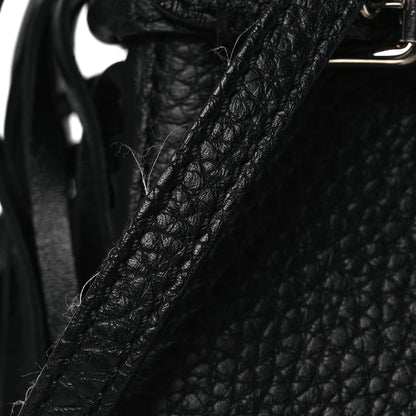 Burberry Grainy Calfskin Studded Fringe Baby Banner Tote Black 11 of 11
