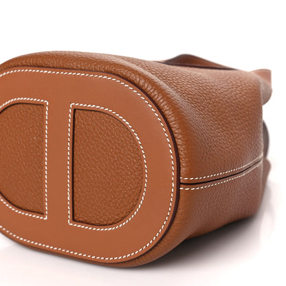 Hermes Taurillon Clemence Swift In-The-Loop 18 Bag Gold 9 of 10