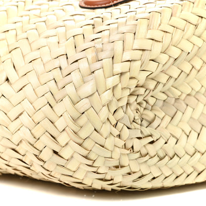 Celine Raffia Calfskin Triomphe Teen Panier Tan 8 of 11
