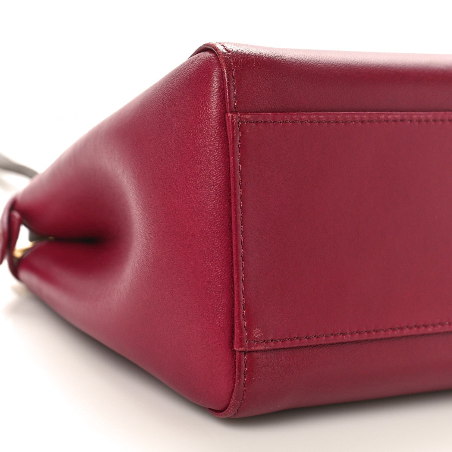 Fendi Nappa Mini Peekaboo Iconic Satchel Cherry Moresco Amido 7 of 10