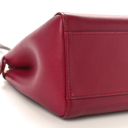 Fendi Nappa Mini Peekaboo Iconic Satchel Cherry Moresco Amido 7 of 10