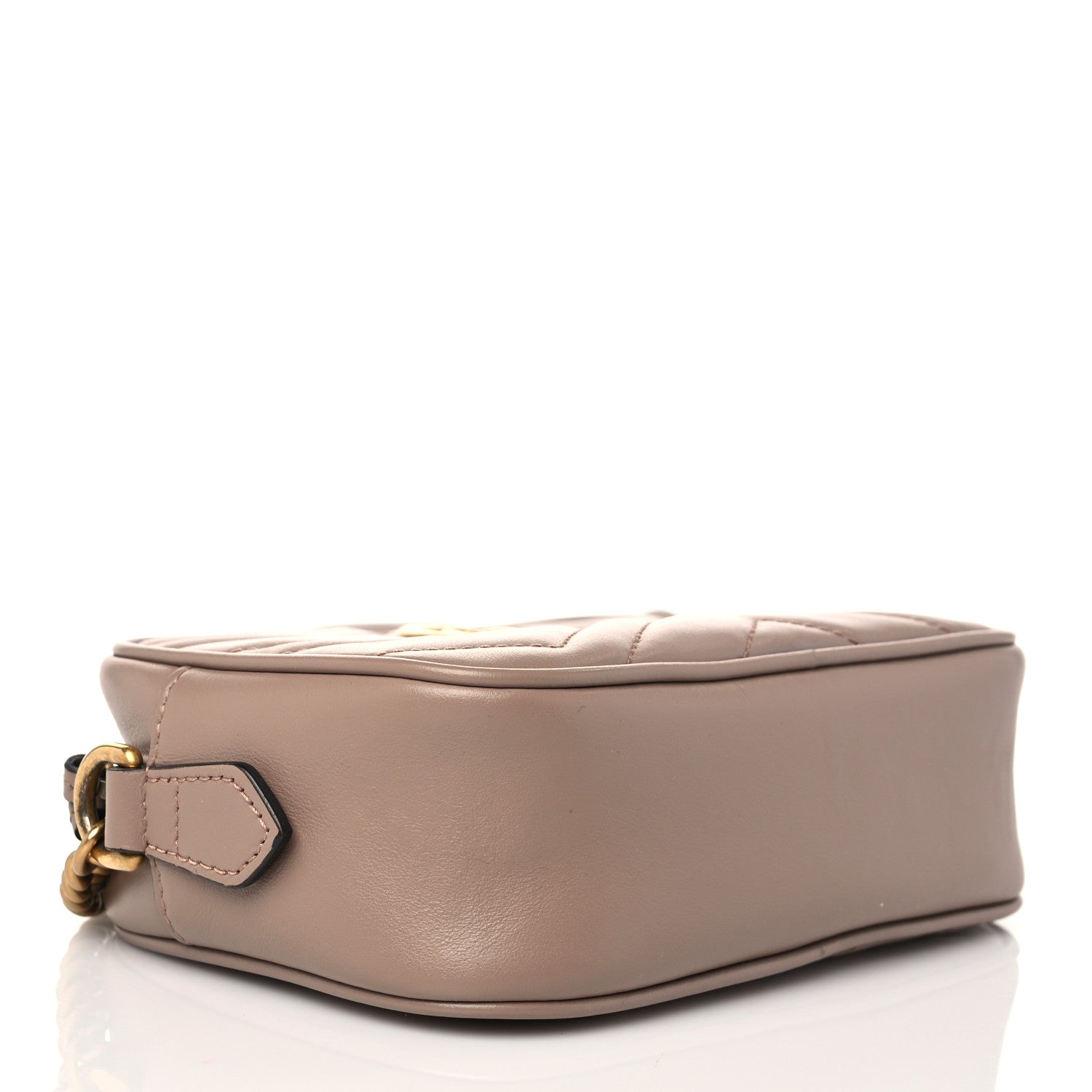 Gucci Calfskin Matelasse Mini GG Marmont Chain Shoulder Bag Porcelain Rose 3 of 7