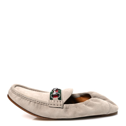 Gucci Suede Mens 1953 Horsebit Loafers 9 Oatmeal 1 of 10