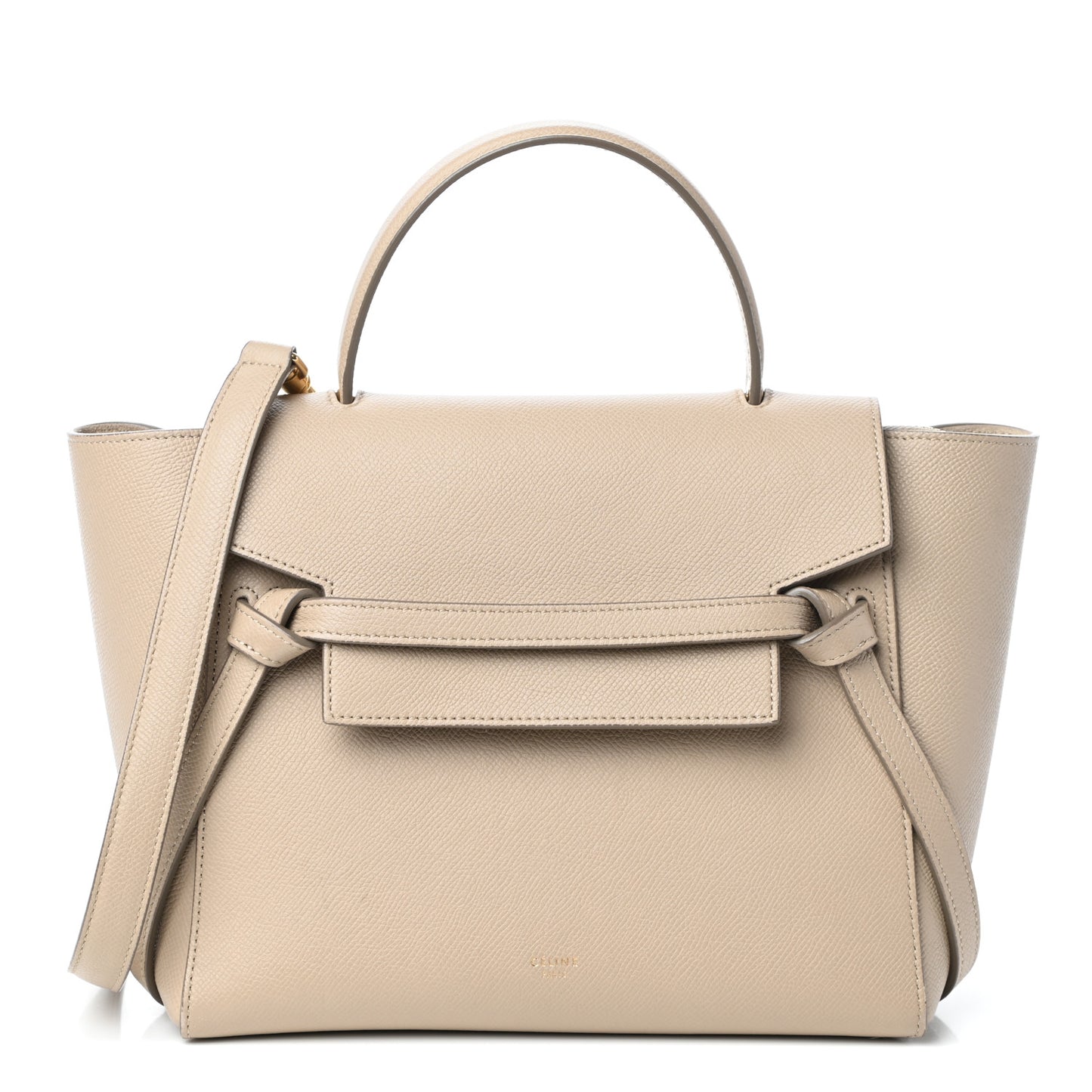 Baby Grained Calfskin Micro Belt Bag Dune