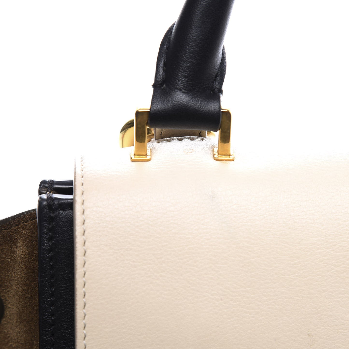 Smooth Calfskin Suede Small Tri-Color Trapeze