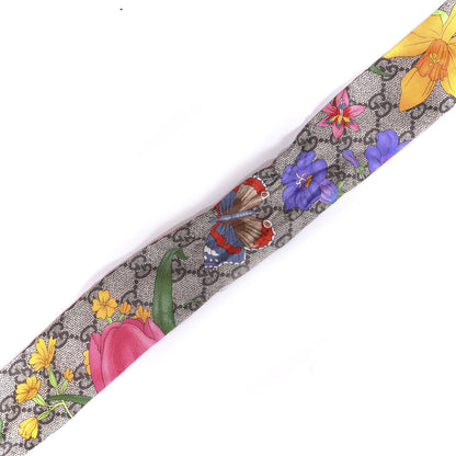 Gucci Silk Twill GG Monogram Special Flory Neck Bow Scarf Beige Pink 2 of 3