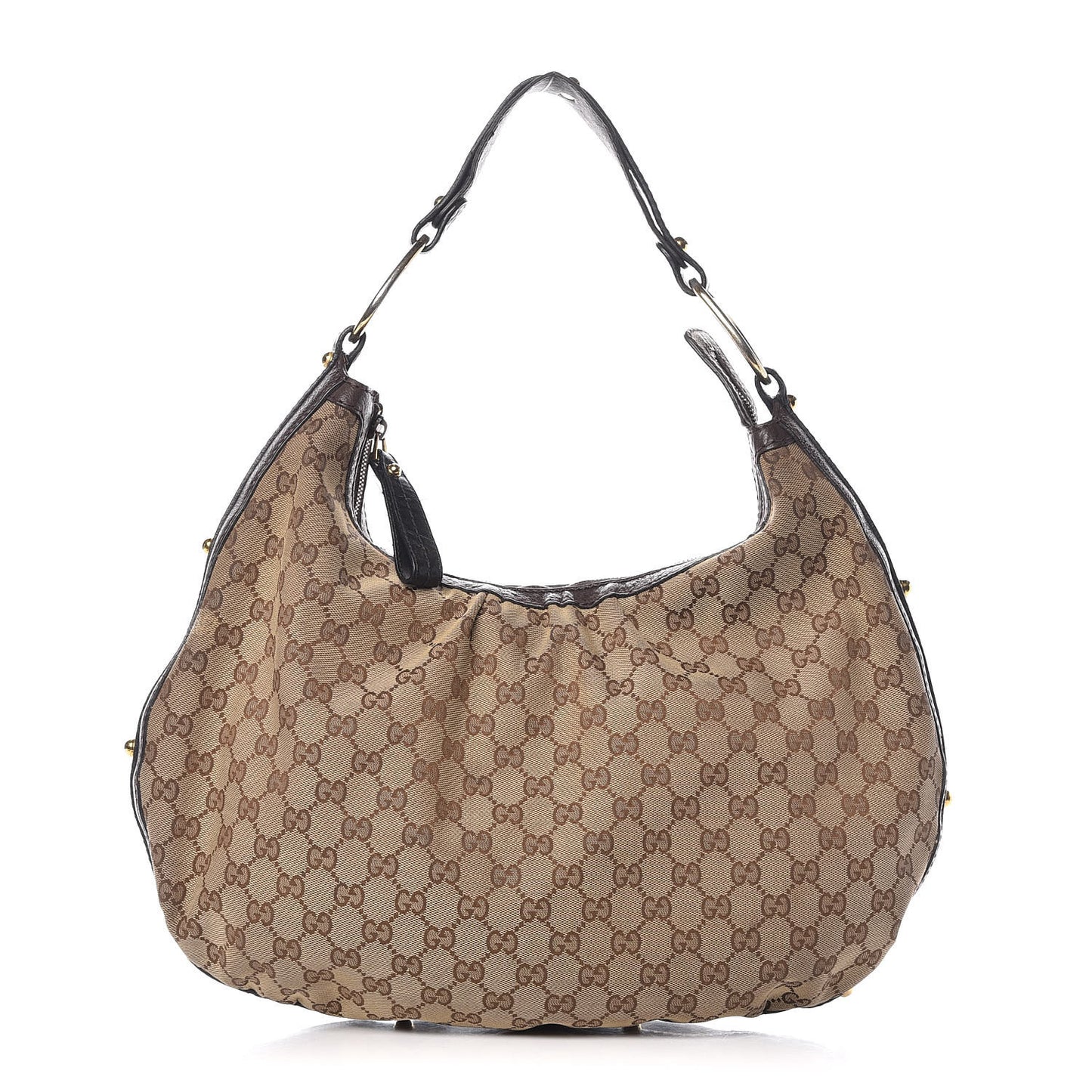 Monogram Medium Interlocking Hobo Dark Brown