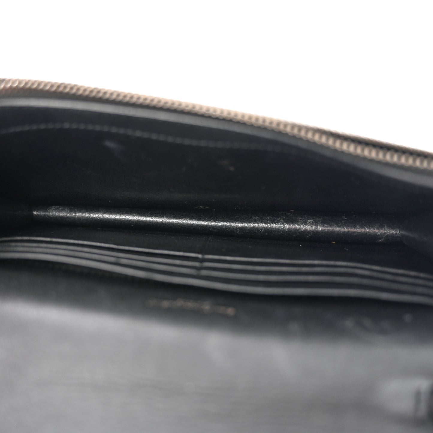 Smooth Calfskin Classic Monogram Pins Kate Tassel Chain Wallet Black