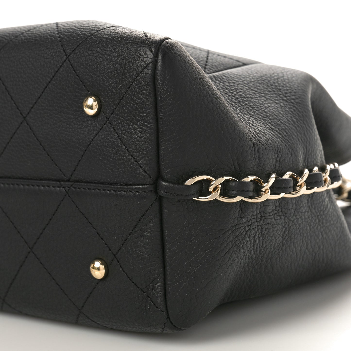 Bullskin Stitched Medium Shopping Bag Black