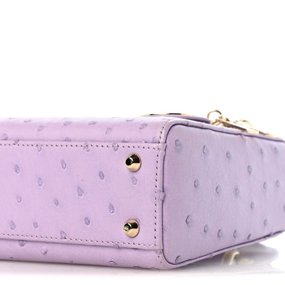 Christian Dior Ostrich Mini Lady Dior Purple 10 of 10