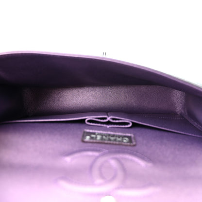 Chanel Iridescent Lambskin Quilted Medium Double Flap Dark Purple 5 of 11