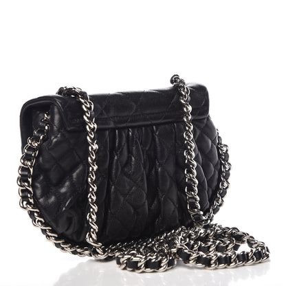 Chanel Washed Lambskin Quilted Mini Chain Around Flap Black 3 of 8