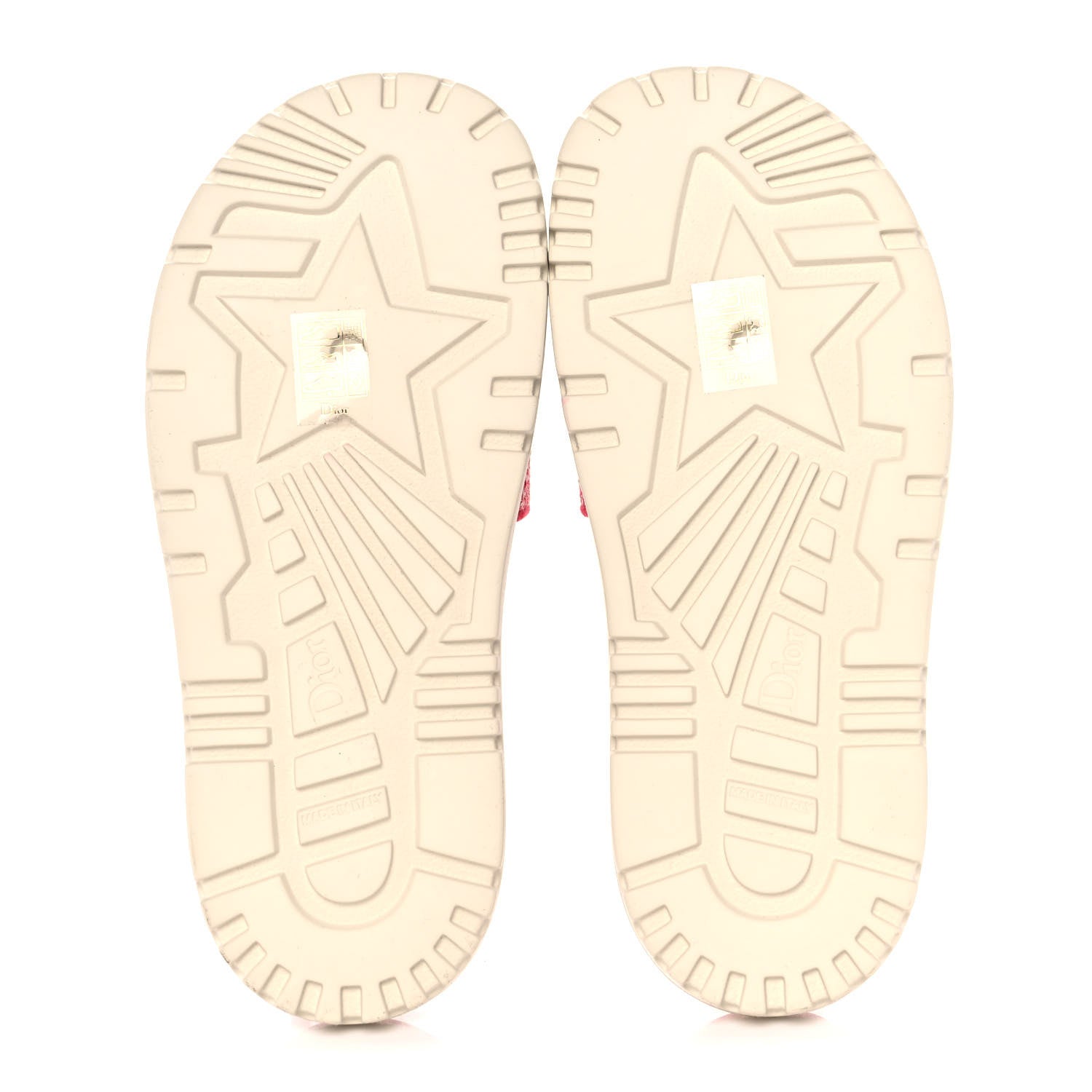 Christian Dior Canvas Toile de Jouy Embroidered Dway 10mm Slide Sandals 36.5 Off White Raspberry 7 of 8