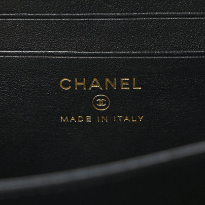 Chanel Caviar Quilted CC Filigree Vanity Clutch With Chain Black 6 of 10