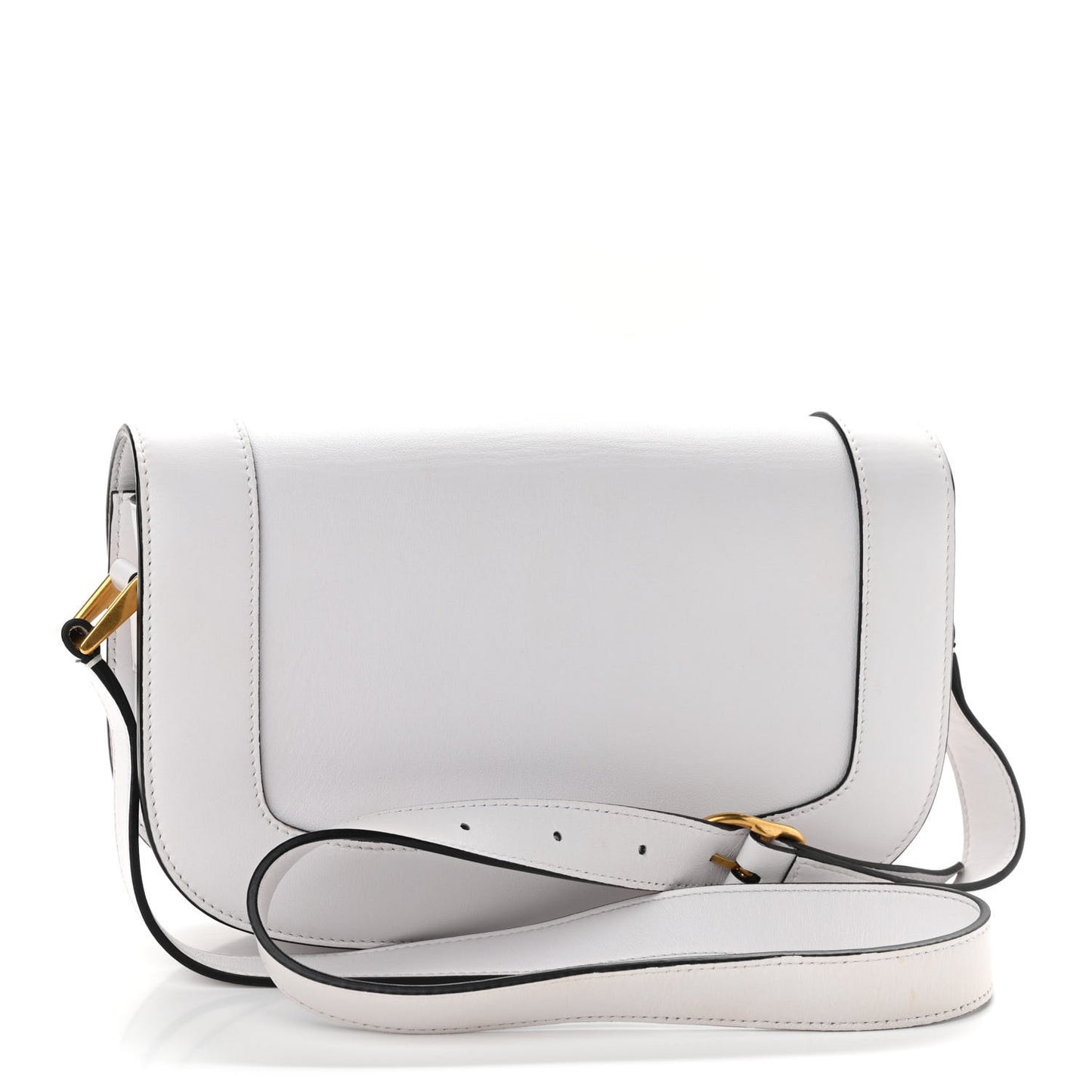 Smooth Calfskin Supervee Shoulder Bag Optic White