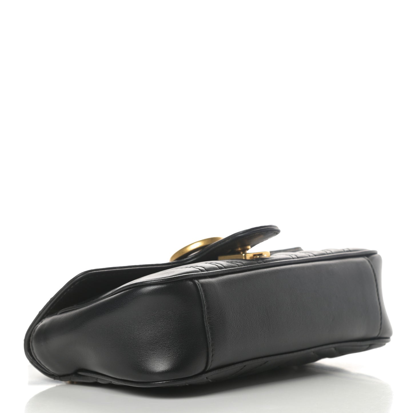 Calfskin Matelasse Mini GG Marmont Shoulder Bag Black