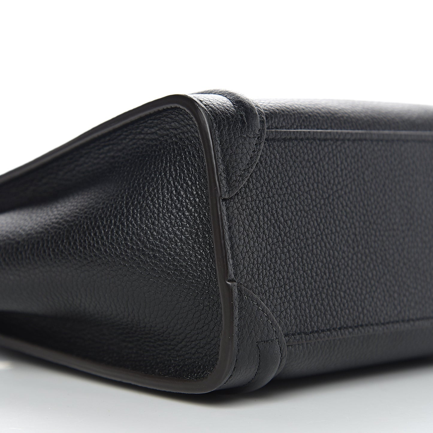 Drummed Calfskin Nano Luggage Black