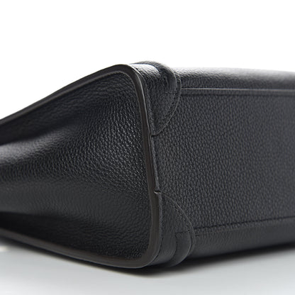 Celine Drummed Calfskin Nano Luggage Black 7 of 8