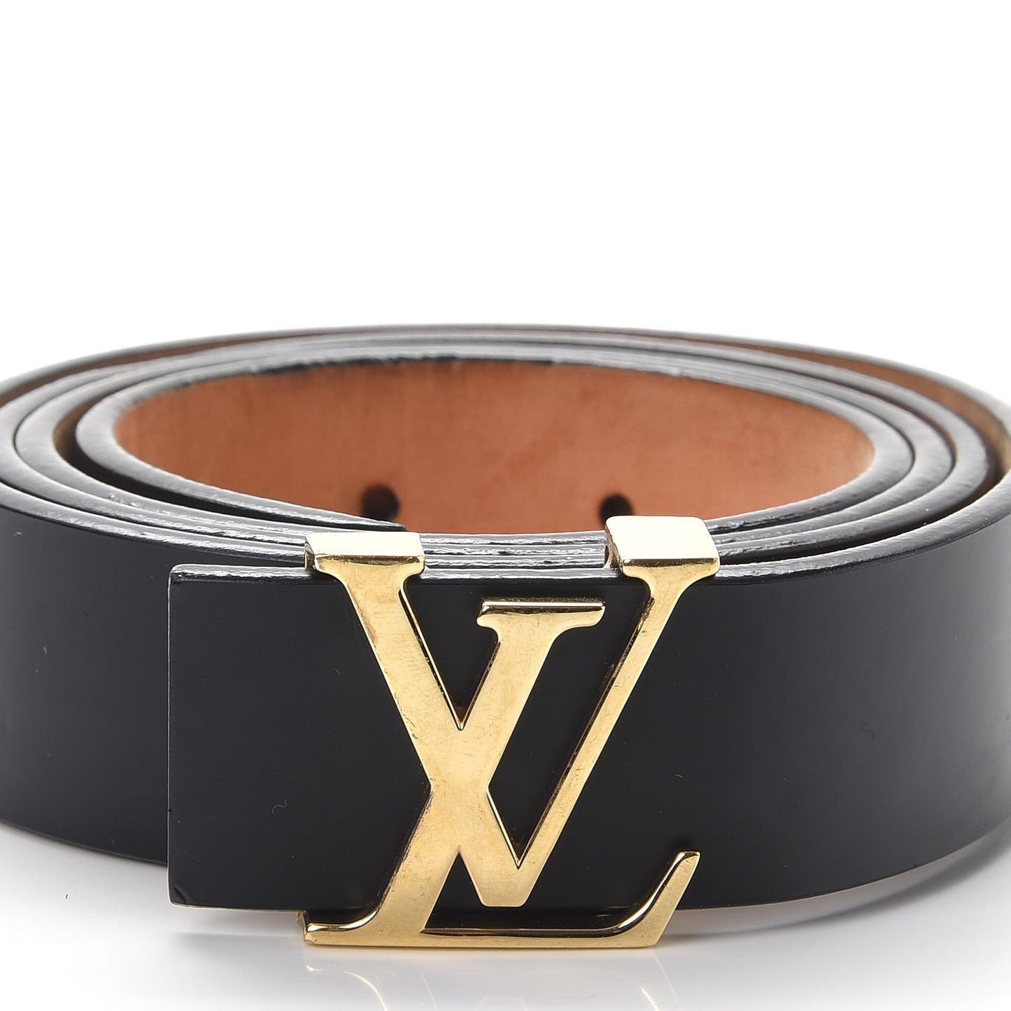 Calfskin 30mm LV Initiales Belt 100 40 Black