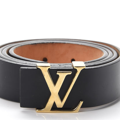 Louis Vuitton Calfskin 30mm LV Initiales Belt 100 40 Black 4 of 12