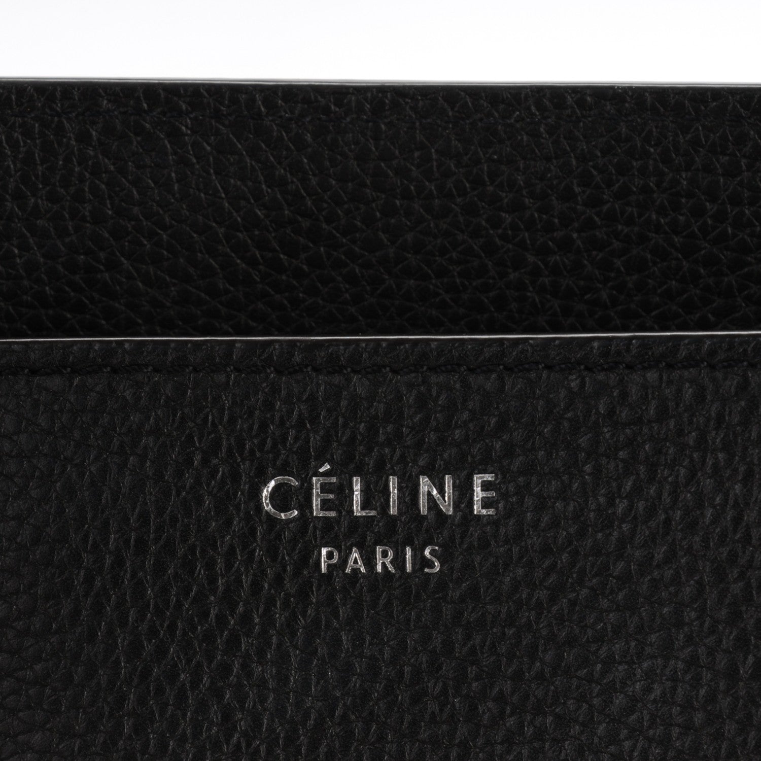 Celine Drummed Calfskin Shoulder Luggage Black 8 of 10
