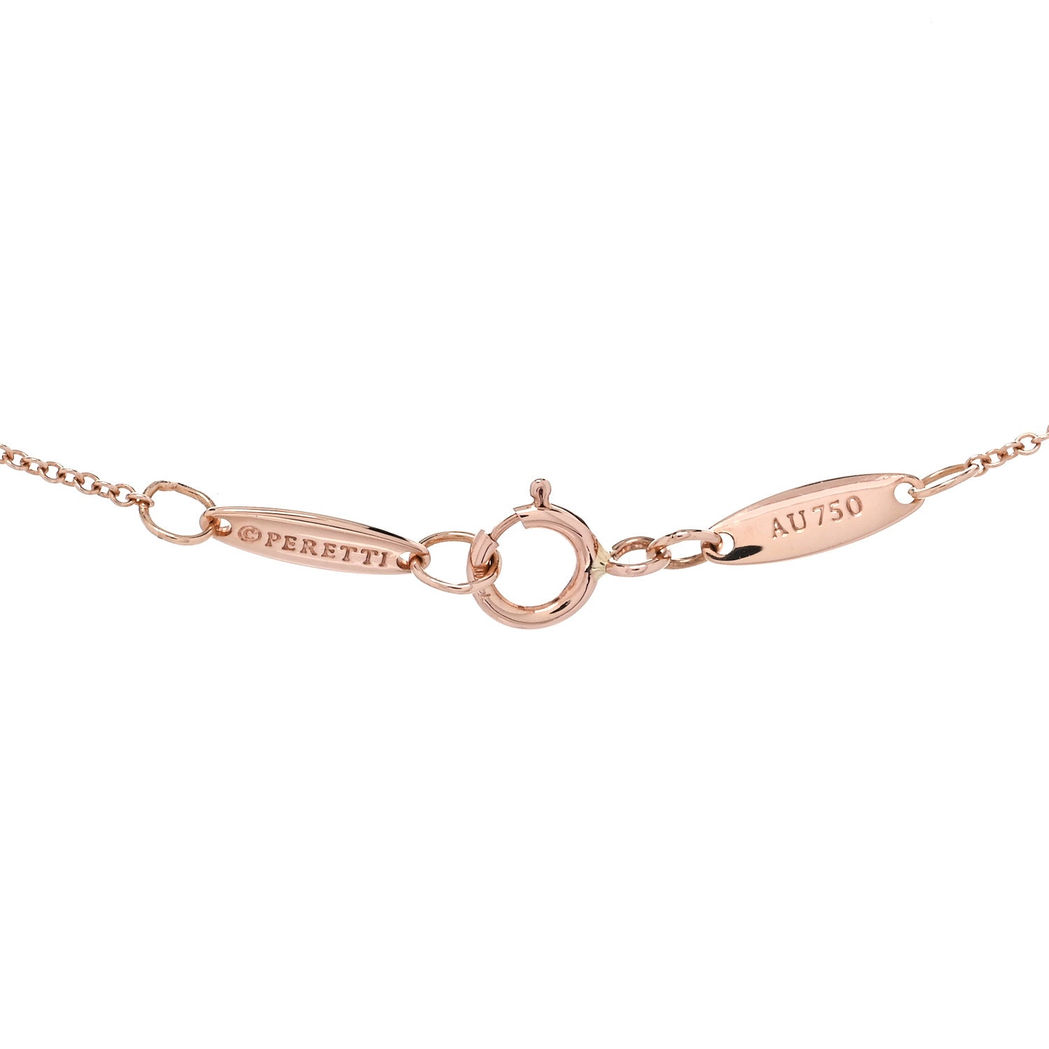 Tiffany 18K Rose Gold 6.5mm Elsa Peretti Bean Pendant Necklace 4 of 5