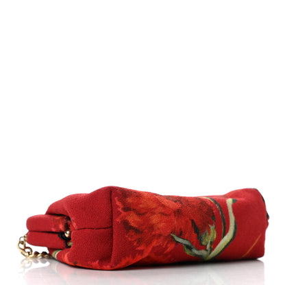 Dolce & Gabbana Fabric Printed Crystal Kiss Lock Chain Crossbody Red 3 of 7