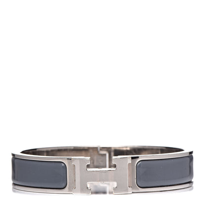 Hermes Enamel Narrow Clic Clac H Bracelet PM Ardoise 1 of 7