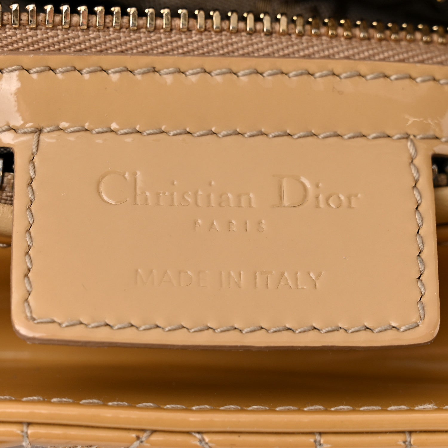 Christian Dior Patent Cannage Medium Lady Dior Beige 6 of 10