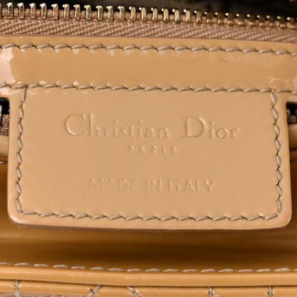 Christian Dior Patent Cannage Medium Lady Dior Beige 6 of 10
